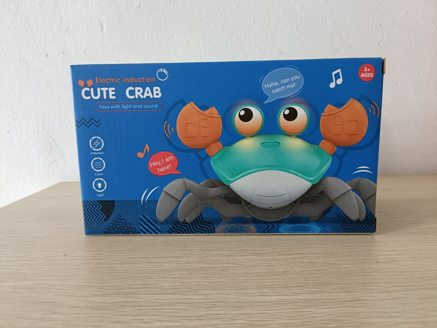 Cross-border electric induction crab automatic obstacle avoidance rechargeable luminous music induction sound and light crab children's toy