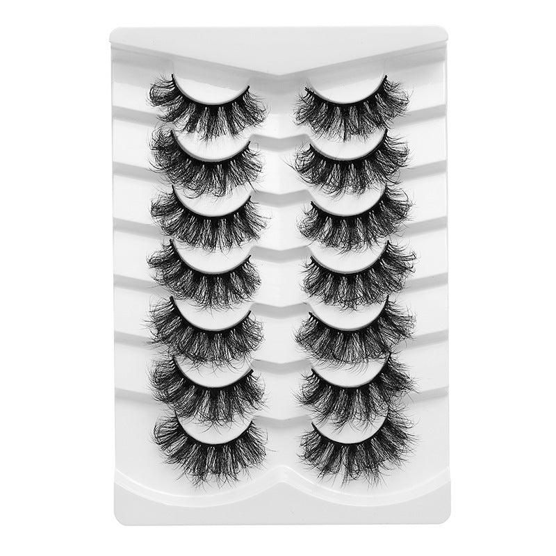 Dingsen false eyelashes factory cross-border stable supply 7 pairs of false eyelashes DSD series short fried hair