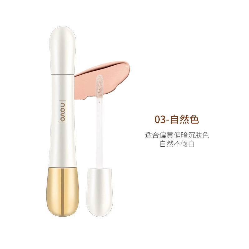 NOVO double-headed concealer stick with multiple effects, three-dimensional, light and non-stuffy acne concealer pen, with contouring and brightening