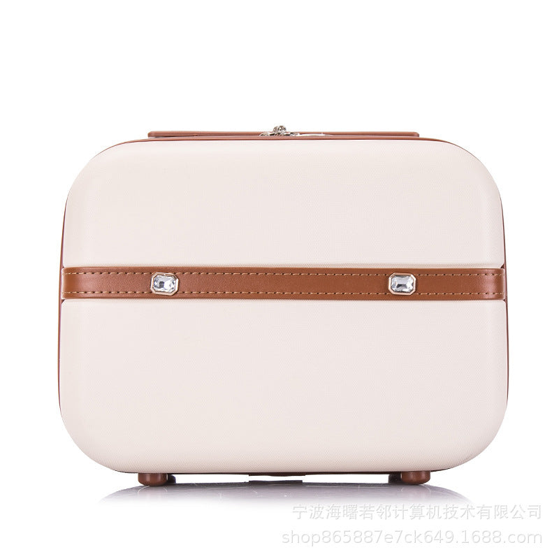 14 inch toiletry bag cosmetic case suitcase Korean retro small travel case female mini lightweight suitcase 