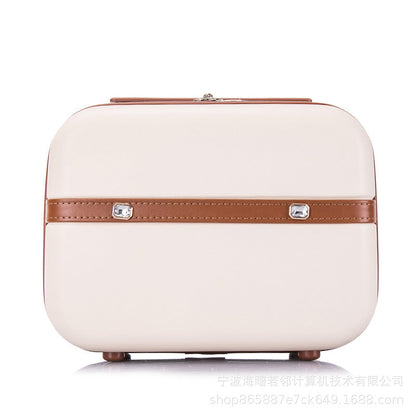 14 inch toiletry bag cosmetic case suitcase Korean retro small travel case female mini lightweight suitcase 