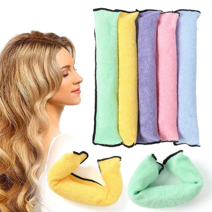 Amazon 6 colorful heat-free curling irons sponge wire does not damage the hair curling iron big wave curling artifact