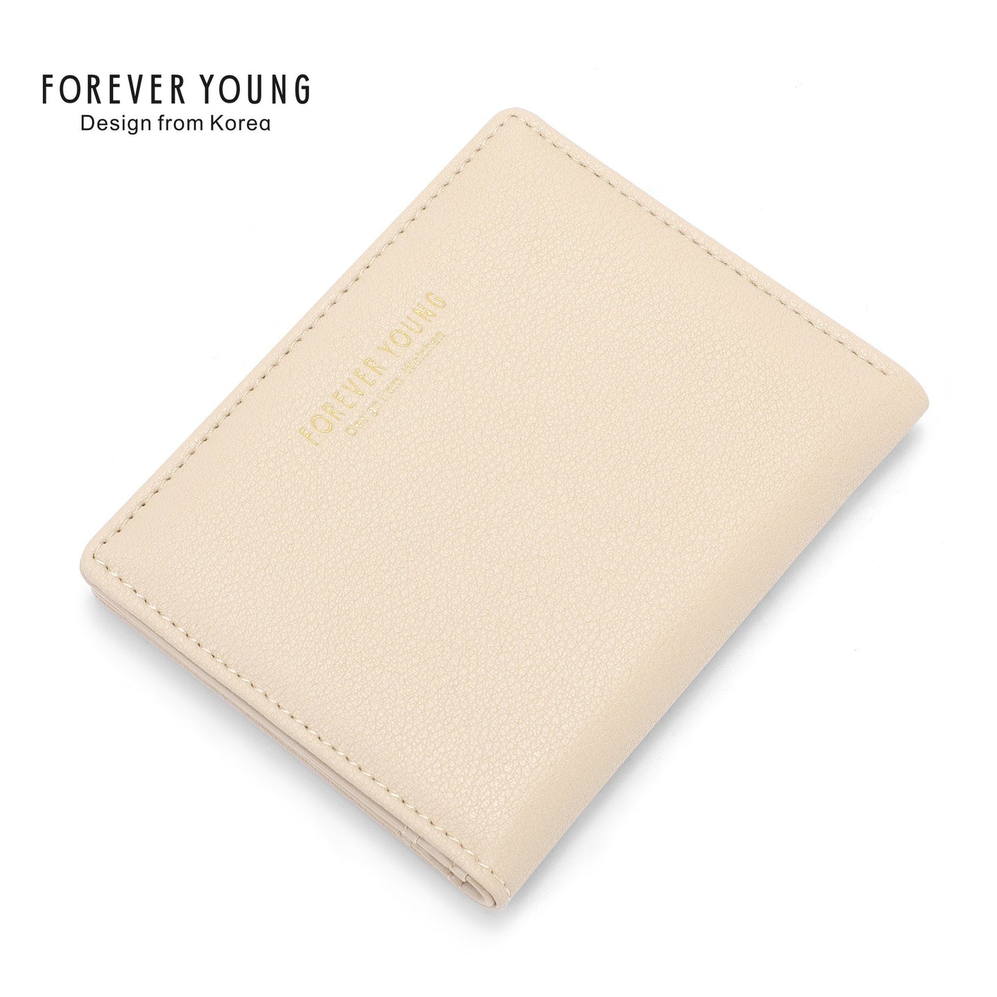 forever young short wallet women's multi-card slot coin purse ultra-thin simple ladies wallet solid color wallet 