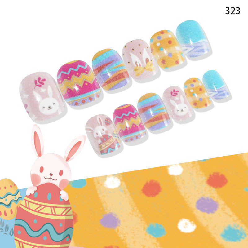 Nail art wearable nail tips cute Easter children's nail tips wearable nail tips patches fake nails finished nail tips