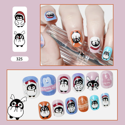 Manicure children wear cat nail pieces children's patches finished nail pieces fake nails adhesive nail pieces stickers bag