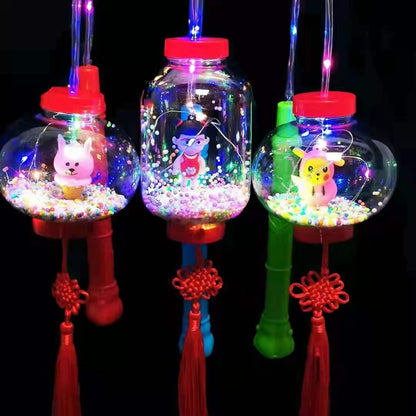 New Year's portable luminous light flashing small lanterns children's New Year's Day Spring Festival decoration kindergarten dance toys