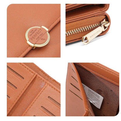 perfect for you new style ladies wallet short style 30% off multi-card slots fashionable Korean style pu coin purse 