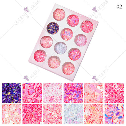 Zhifei nail art sequins net red eye makeup sequins stickers pony soft girl girl eye makeup glitter pearl pieces