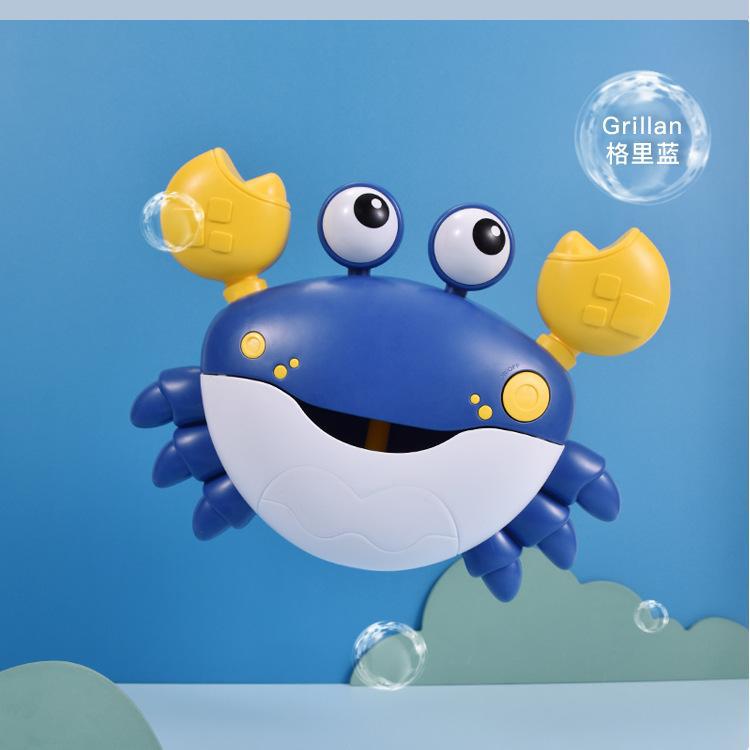 Fun Crab Bubble Machine Baby Bathroom Bath Toy Electric One-button Start Music Crab Bubble Machine