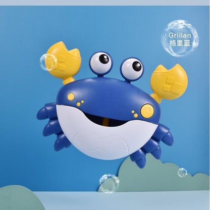 Fun Crab Bubble Machine Baby Bathroom Bath Toy Electric One-button Start Music Crab Bubble Machine