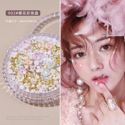 Face stickers jewelry bride eye makeup bright diamond tear diamond pearl hollow metal butterfly face decoration patch makeup