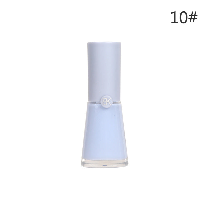 bk summer whitening 7 days 38 colors no baking long-lasting water-based nail polish 9.5ml non-peelable pure color macaron 