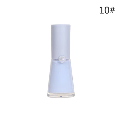 bk summer whitening 7 days 38 colors no baking long-lasting water-based nail polish 9.5ml non-peelable pure color macaron 