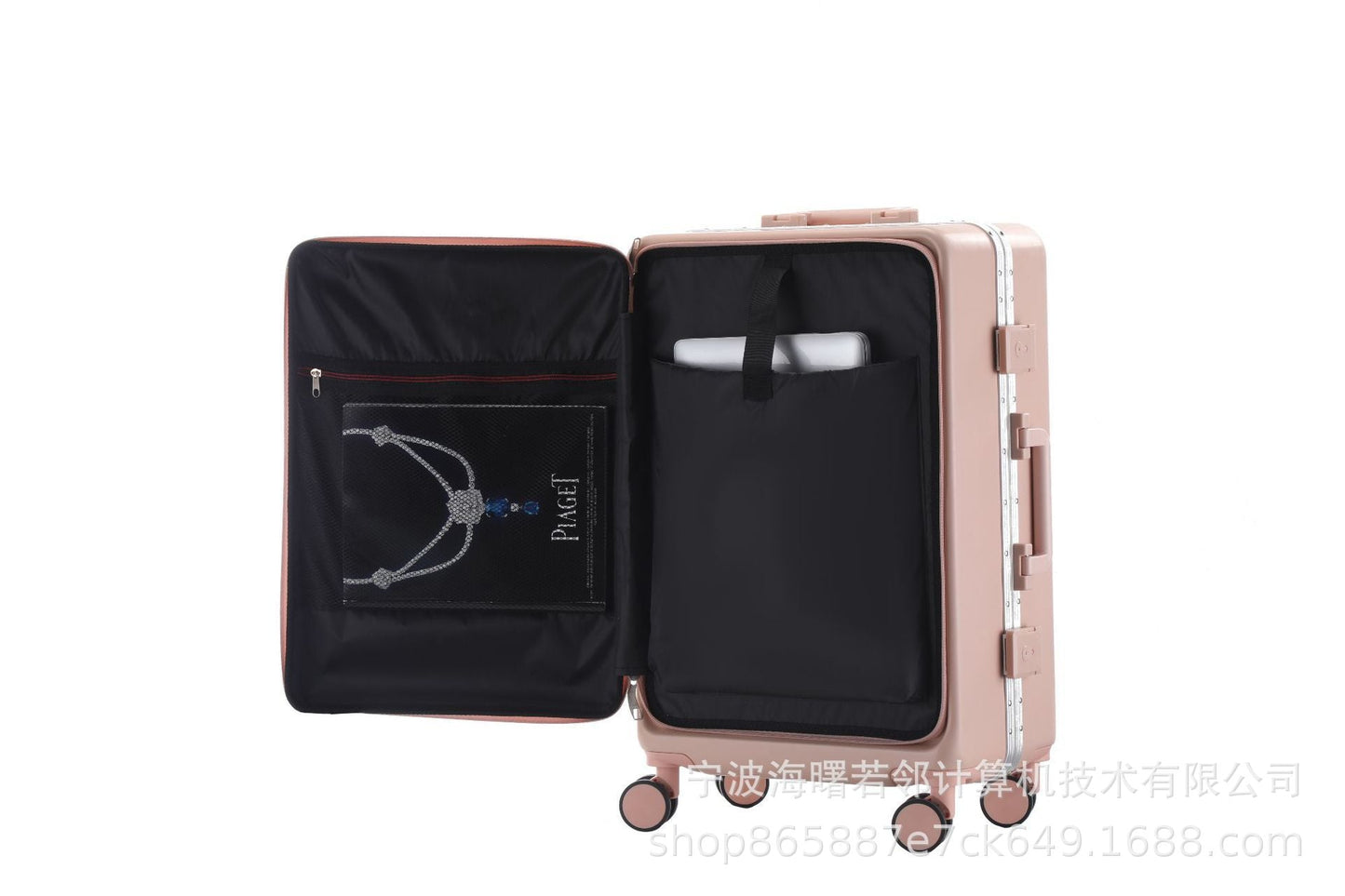 Student trolley suitcase female front opening universal wheel side opening 26 inch men and women boarding bag suitcase male 