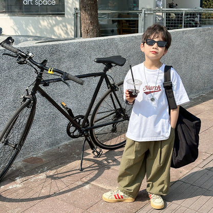 童装夏装男童裤子儿童休闲裤夏季薄款2024新款小男孩宽松长裤批发