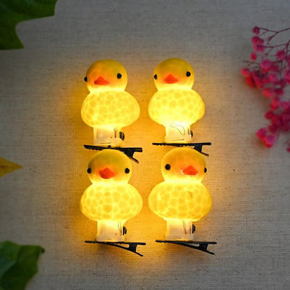 Amazon's new cute artifact yellow duck hairpin hairpin fortune duck spring three-dimensional duck headdress batch