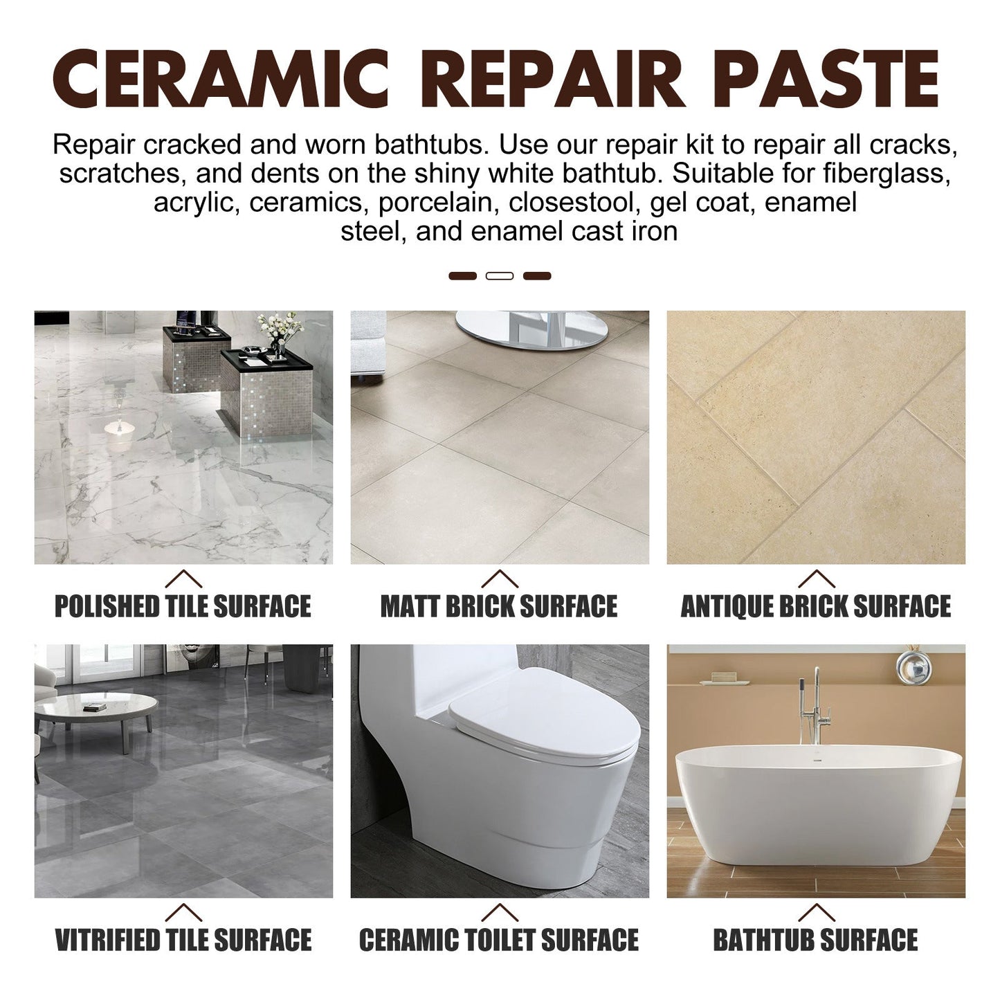 Jaysuing tile repair paste repair ceramic cracks household stone floor tile repair holes adhesive paste 