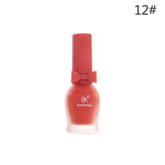 BK bow 30 colors matte matte whitening 7 days water-based nail polish no baking no odor can not be peeled wholesale