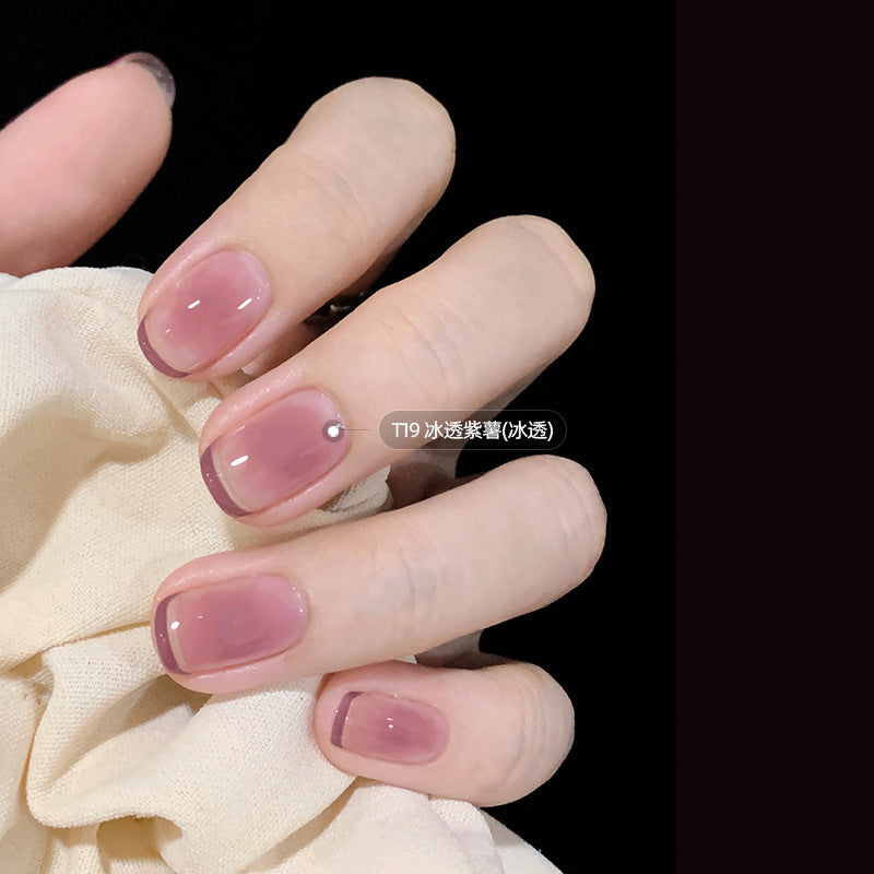 Water-based transparent nail polish matte nude color long-lasting tearable no-bake odorless nail polish glossy nail polish manufacturers wholesale 