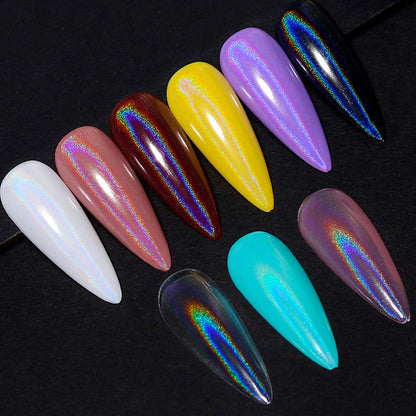 Cross-border supply of nail art transparent laser magic mirror powder high quality glitter laser powder fine glitter nail nail art accessories