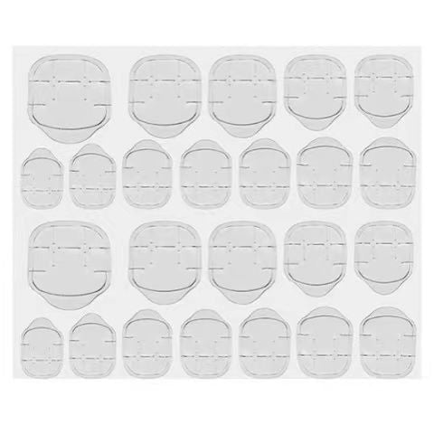果冻胶24贴印花美甲果冻贴透明黄胶穿戴甲片双面胶防水环保果冻贴