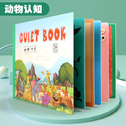 Children's enlightenment puzzle early education quiet book busy book animal cognition education intelligence development hand-tear paste book