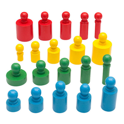 Montessori teaching aids color cognitive socket cylinder children's early education educational teaching aids Montessori wooden toys