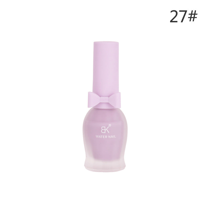 BK bow 30 colors matte matte whitening 7 days water-based nail polish no baking no odor can not be peeled wholesale