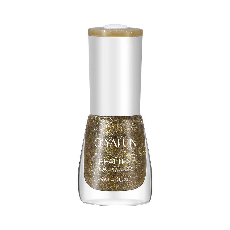 New water-based, no-bake, long-lasting, quick-drying, tearable, children's sequined colored nail polish, peelable cross-border nail polish