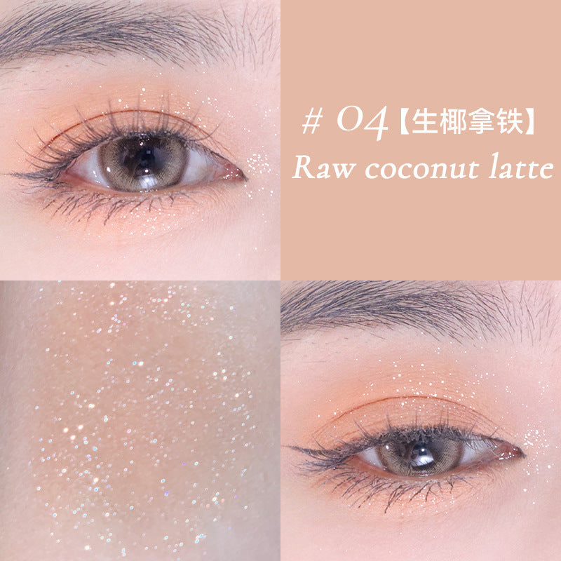 NOVO crushed diamond shimmer liquid one drop eye shadow brightens the single color eye shadow liquid pearlescent fine shimmer tear waterproof not easy to remove makeup