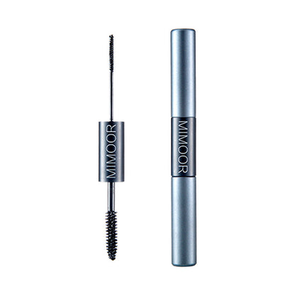 Double-ended mascara for charming eyes, three-dimensional primer, waterproof, long-lasting curling, no smudging, no makeup removal, fine brush head