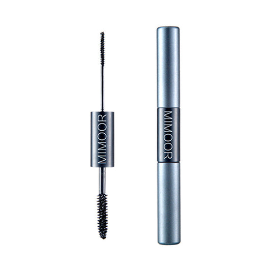 Double-ended mascara for charming eyes, three-dimensional primer, waterproof, long-lasting curling, no smudging, no makeup removal, fine brush head