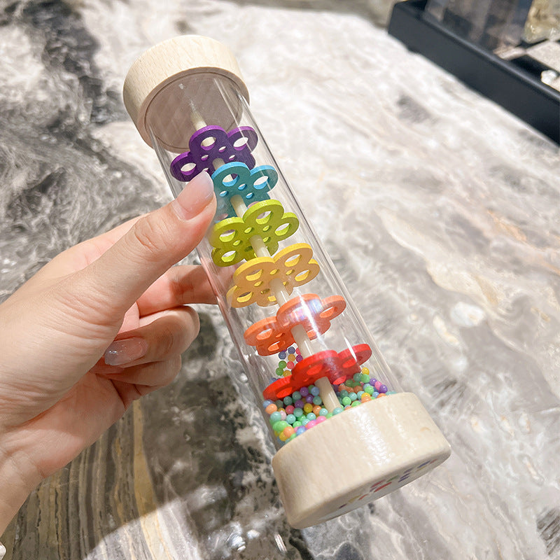 Children's early education music class rain sound tube Orff percussion instrument simulation sound tube rainbow hourglass educational toy