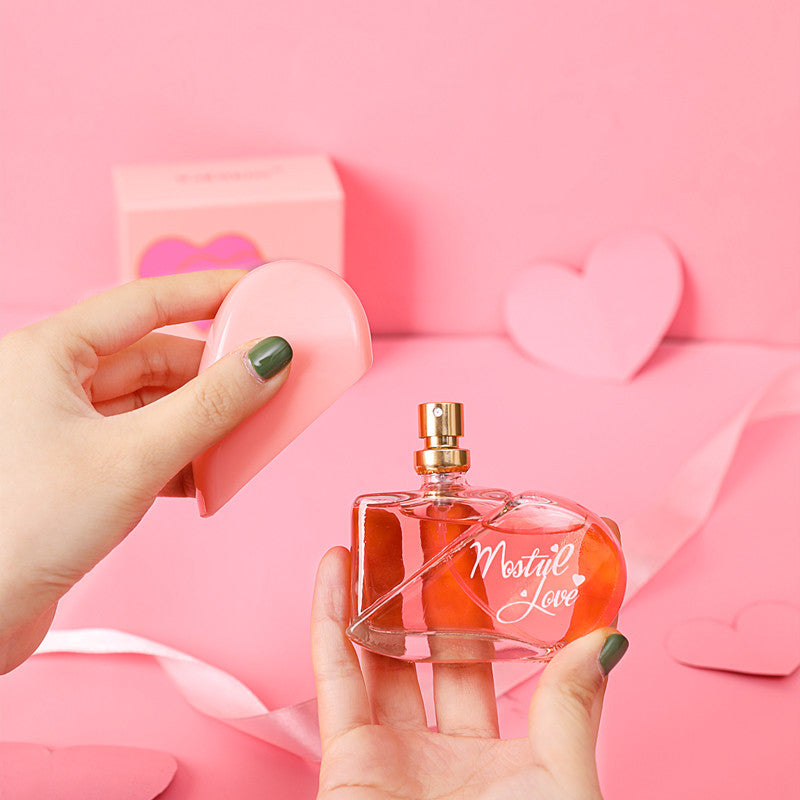 Love pink perfume Valentine's Day gift to meet you ladies lasting light perfume student niche floral and fruity fragrance 50ml