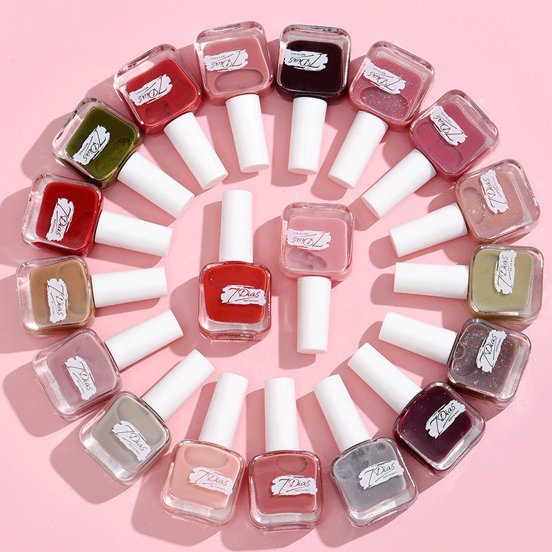 Nail polish nail shop no baking quick drying long-lasting can not be torn autumn and winter water-based can not be peeled transparent nude nail polish