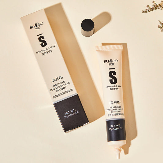 Isolating bb cream, concealer, មូលដ្ឋានផាត់មុខបែបnude សំណើមមុនពេលតុបតែងមុខ, សាច់BB Cream ស្រាល និងស្តើង ស្វាយទន់, អ៊ីនធឺណេតល្បីជាមួយទំនិញ