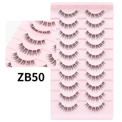 DINGSEN false eyelashes factory cross-border single fish line stem segmented eyelashes net red fox series one-piece eyelashes