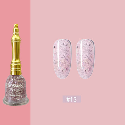 Gosman's new small bell nail polish is long-lasting and can't be torn off. It doesn't need to be baked and quick-drying. The factory wholesales the nail polish.