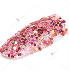 សិល្បៈក្រចក sequins 1gលាយចម្រុះ sequins glitter glitter sequins hexagonal sequins laser hexagonal glitter bright powder