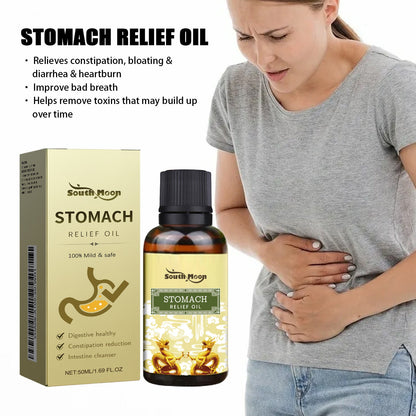 South Moon Stomach Soothing Oil Clears Stool Abdominal Massage Care Oil Relieves Stomach Discomfort Firming Slimming Oil 