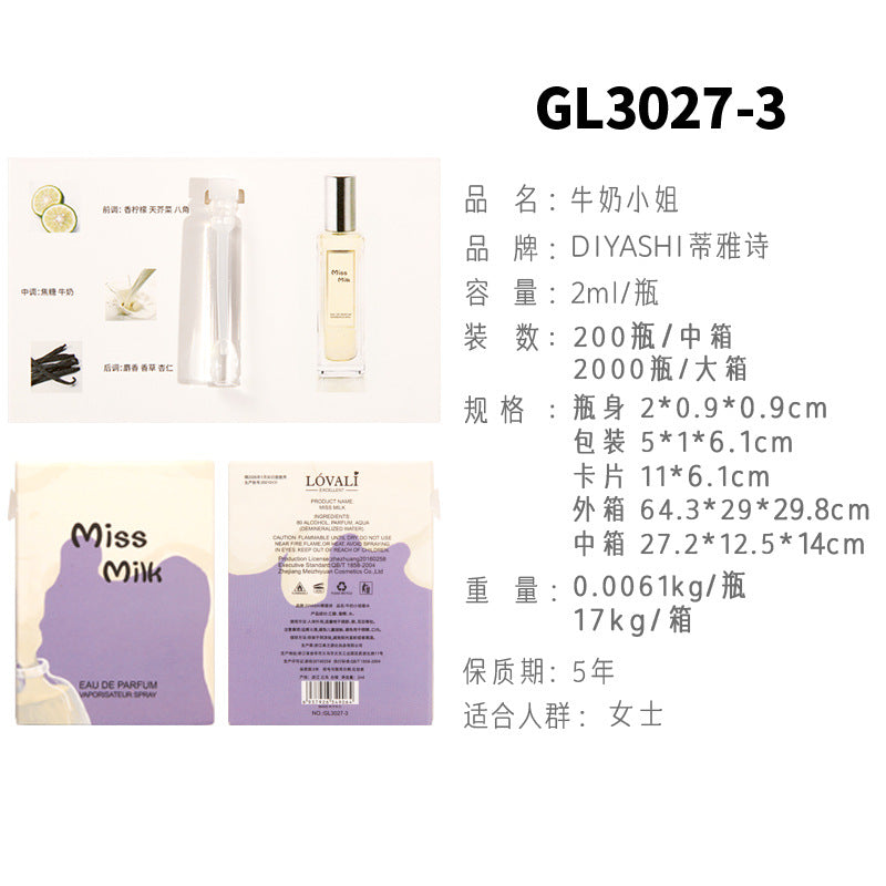 Vietnamese perfume sample Nail perfume women's perfume men's perfume wholesale card perfume Q version trial pack 2 