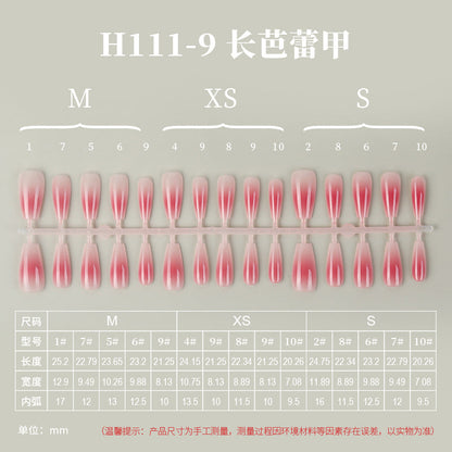 新款渐变晕染穿戴甲腮红渐变手工穿戴甲分码底片穿戴甲手工甲片