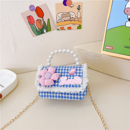 New Children's Shoulder Bag Cute Princess Coin Purse Little Girl Pearl Handbag Children's Crossbody Bag Wholesale