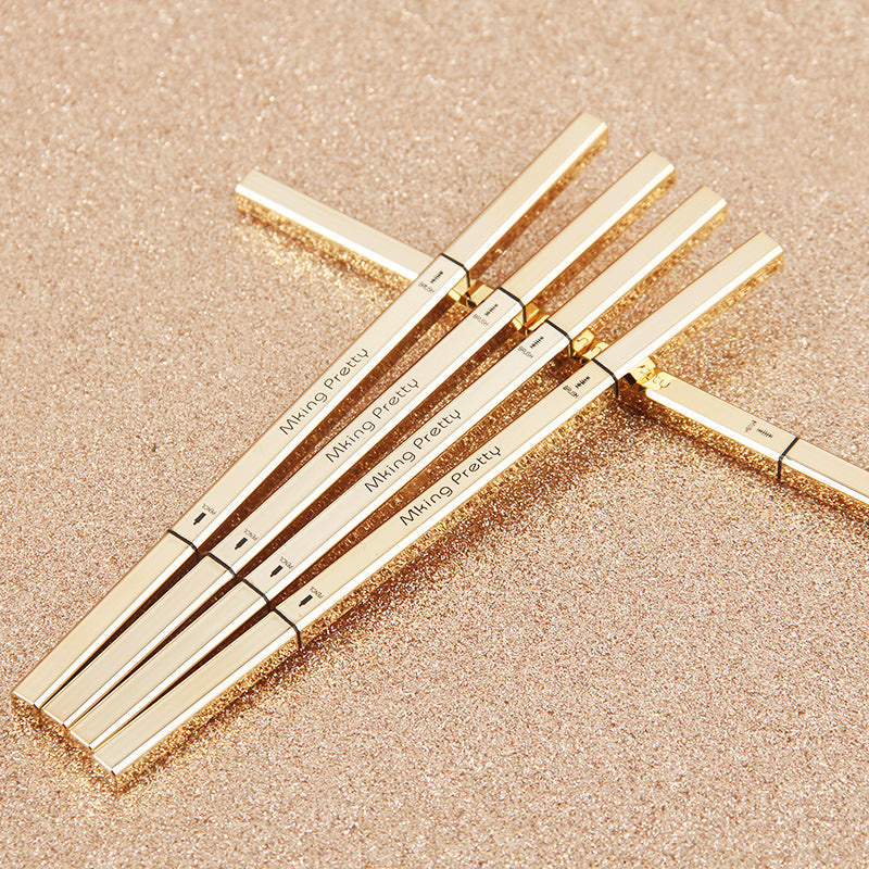 Douyin same style small gold bar small gold chopstick eyebrow pencil beginner eyebrow drawing triangle very fine double head waterproof and sweat-proof no smudge 