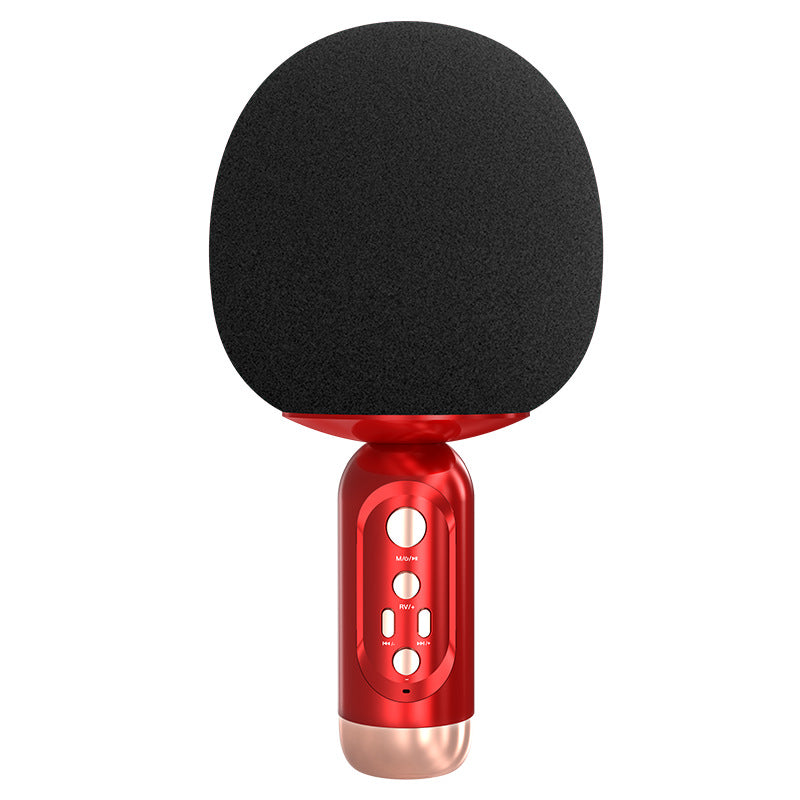 Lebo K2 new wireless Bluetooth microphone microphone speaker integrated mushroom head singing microphone gift wholesale