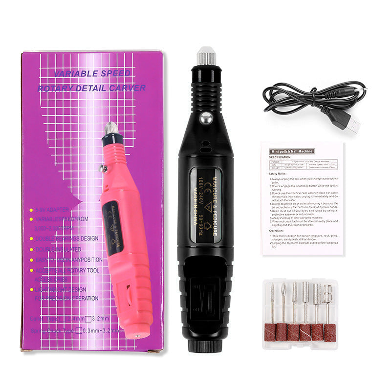 ប៉ូលាក្រចក mini electric nail polishing machine