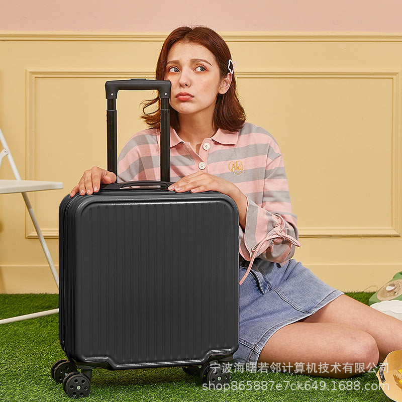 Lightweight trolley case for men and women 18-inch suitcase 16-inch travel case zipper password box small cabin case 