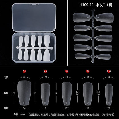 美甲甲片 磨砂免刻磨手工穿戴甲片折无痕空气软甲100片装全新升级