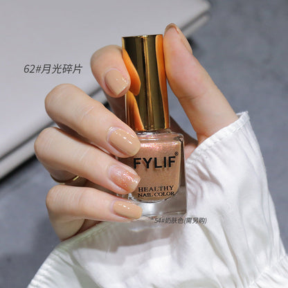 Water-based nail polish, no baking, long-lasting, quick-drying, tearable, nude-colored large bottle of nail polish for children and pregnant women