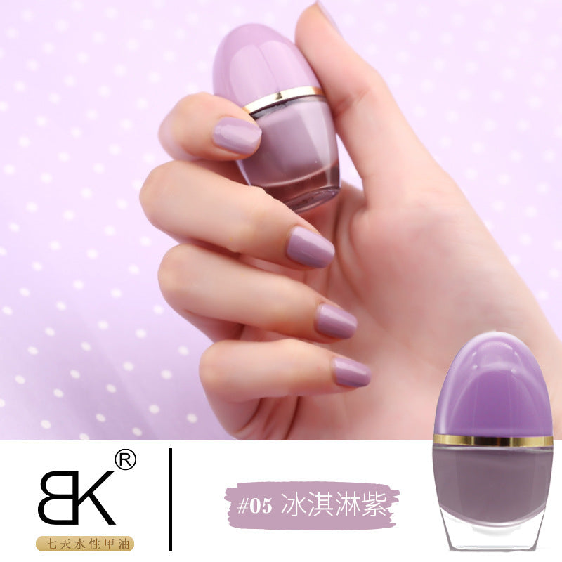 bk cute internet celebrity small easter egg 35 colors whitening 7 days water-based nail polish no baking long-lasting can not be peeled off wholesale 